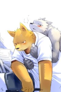 Rating: Safe Score: 0 Tags: anthro blush canid canine canis clothing duo e621 fffffolder fox hug kemono male mammal shirt simple_background topwear white_background wolf User: bunchy7s Rating: Safe Score: 0 Tags: anthro blush canid canine canis clothing duo e621 fffffolder fox hug kemono male mammal shirt simple_background topwear white_background wolf User: bunchy7s