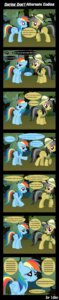 Rating: Safe Score: 0 Tags: 1dkv 2013 absurd_res armor blue_body blue_feathers blue_fur bottomless clothed clothing comic cutie_mark daring_do_(mlp) e621 english_text equid equine feathered_wings feathers female feral friendship_is_magic fur grey_hair hair hasbro hat headgear headwear helmet hi_res long_image mammal multicolored_hair my_little_pony mythological_creature mythological_equine mythology pegasus pith_helmet purple_eyes rainbow_dash_(mlp) rainbow_hair shirt tall_image text topwear wings User: bunchy7s