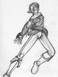 Rating: Safe Score: 0 Tags: 5_fingers anthro arche_kruz biped boots bottomwear breasts clothed clothing e621 female fingers footwear fully_clothed graphite_(artwork) greyscale hair herpestid long_hair mammal mina mongoose monochrome pants shoes simple_background sketch solo standing traditional_media_(artwork) white_background User: bunchy7s