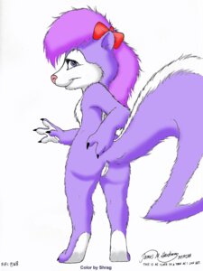 Rating: Explicit Score: 0 Tags: accessory anthro biped bow_(feature) bow_accessory bow_ribbon bow_tie breasts butt claws colored e621 english_text eyelashes feet female fifi_la_fume fingers fluffy fluffy_tail fur genitals hair hair_accessory hair_bow hair_ribbon hand_on_butt hi_res hindpaw james_m_hardiman looking_at_viewer looking_back mammal mephitid nude paws pink_nose presenting presenting_hindquarters purple_body purple_eyes purple_fur purple_hair raised_tail ribbons shrag side_boob simple_background skunk smile solo striped_skunk tail text tiny_toon_adventures toes vulva warner_brothers User: bunchy7s