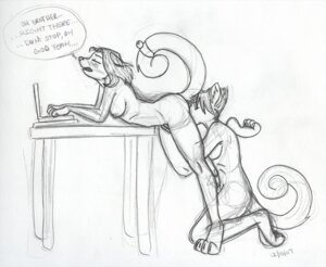 Rating: Explicit Score: 0 Tags: anthro anthro_on_anthro bell bent_over black_and_white blush brother_(lore) brother_and_sister_(lore) computer duo e621 electronics eyes_closed felid female furniture incest_(lore) kneeling laptop male male/female mammal monochrome on_table oral rachel1987 raised_tail sex sibling_(lore) side_view sister_(lore) sketch table tail User: bunchy7s