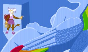 Rating: Questionable Score: 0 Tags: 2010 anthro anthrofied avian backpack bag beak blue_body blue_feathers blue_fur blush bottomwear breasts clothing duo e621 equid equine eye_contact fast_food feathered_wings feathers female female/female food footwear friendship_is_magic fur gilda_(mlp) gryphon hair hasbro legwear looking_at_another mammal mcdonald's multicolored_hair my_little_pony mythological_avian mythological_creature mythological_equine mythology nude pegasus rainbow_dash_(mlp) rainbow_hair rear_view shirt shoes shorts side_boob sneakers socks surprised tail tail_tuft tank_top topwear tuft unknown_artist walk-in wings User: bunchy7s