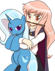 Rating: Safe Score: 0 Tags: blue_body blue_hair crossover cutie_mark digital_media_(artwork) duo e621 equid equine female feral friendship_is_magic hair hasbro hi_res horn human kloudmutt long_hair louise_de_la_valliere mammal my_little_pony mythological_creature mythological_equine mythology quadruped short_hair simple_background tail the_familiar_of_zero trixie_(mlp) unicorn white_background User: bunchy7s