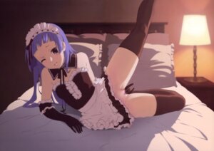 Rating: Explicit Score: 0 Tags: 1girls ;p bed clothed_masturbation clothing female female_only highres kannagi lamp maid masturbation nagi no_panties pussy rule34 solo stockings tongue wink User: bunchy7s