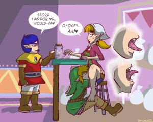Rating: Explicit Score: 0 Tags: beauty_mark behind_the_counter blonde_hair blue_hair cawlin cunnilingus dialogue doncorneo english_text fairy female holding_thighs jar link link_(skyward_sword) peatrice pigtails rule34 skyward_sword speech_bubble stealth_oral stealth_sex text the_legend_of_zelda under_the_table User: bunchy7s
