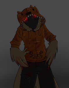 Rating: Safe Score: 0 Tags: 2011 anthro avian beak biped bird black_beak blood blood_on_clothing blood_on_hand blood_on_wings bodily_fluids bottomwear brown_body brown_feathers cargo_pants clothed clothing creepy creepy_face dot_eyes e621 feathers front_view fully_clothed glowing glowing_eyes gradient_background grey_background hands_on_hips hoodie jacket looking_at_viewer male pants red_eyes sharp_teeth shirt simple_background simple_eyes solo standing syynx syynx_(character) teeth tongue tongue_out topwear User: bunchy7s