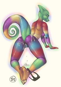 Rating: Explicit Score: 0 Tags: 2014 4_toes all_fours anthro bodily_fluids breasts butt chameleon clothed clothing clothing_around_one_leg colorful_theme cum cum_on_butt cum_on_vulva curled_tail e621 feet female genital_fluids genitals hi_res iridescent iridescent_scales lizard looking_at_viewer looking_back multicolored_body multicolored_scales nipples non-mammal_breasts non-mammal_nipples nude partially_clothed rainbow rainbow_body rainbow_scales reina. reptile scales scalie simple_background smile soles solo spiral tail toes underwear underwear_around_one_leg underwear_down vaginal_fluids vulva white_background yellow_eyes User: bunchy7s