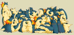 Rating: Safe Score: 0 Tags: aelleon ambiguous_gender blush e621 eyes_closed featureless_crotch feral generation_2_pokemon group heart_symbol kinoko love nintendo open_mouth pokemon pokemon_(species) simple_background sleeping tongue typhlosion User: bunchy7s