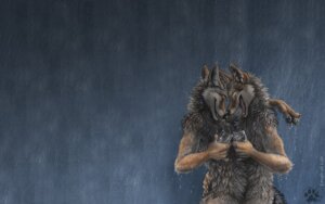 Rating: Safe Score: 0 Tags: 16:10 2008 alcohol anthro beverage blotch canid canine canis coyote duo e621 food foreheads_touching fur happy male mammal raining third-party_edit wallpaper widescreen wine User: bunchy7s