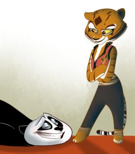 Rating: Safe Score: 0 Tags: anthro bear dreamworks duo e621 elixirmy felid female giant_panda hi_res kung_fu_panda male mammal master_po_ping master_tigress pantherine tail tiger User: bunchy7s
