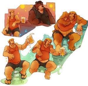 Rating: Questionable Score: 0 Tags: anthro bear bottomwear brew bulge clothed clothing digital_media_(artwork) duo e621 human kuma male mammal orange_theme paws shirt shorts solo_focus topwear transformation warm_colors User: bunchy7s