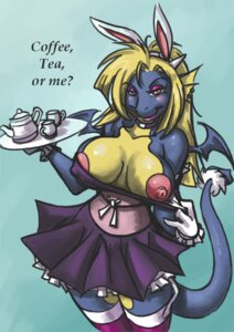 Rating: Questionable Score: 0 Tags: anthro beverage big_breasts bittenhard blush breasts choker clothing dragon e621 female food frill_(anatomy) frill_piercing furgonomic_piercing furgonomics horn jewelry maid_uniform membrane_(anatomy) membranous_frill membranous_wings mint_(bittenhard) mythological_creature mythological_scalie mythology necklace nipple_slip nipples non-mammal_breasts non-mammal_nipples one_breast_out piercing scalie solo tail tea undressing uniform wings User: bunchy7s