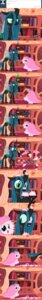 Rating: Safe Score: 0 Tags: 2013 absurd_res arthropod blue_eyes book changeling_(mlp) clothed clothing comic costume dinosaur duo e621 earth_pony english_text equid equine fan_character female fluffle_puff fluffy friendship_is_magic fur glowing green_eyes green_hair hair hasbro hi_res horn horse insect_wings levitation long_image magic mammal mixermike622 my_little_pony pink_body pink_fur pink_hair pony prehistoric_species queen_chrysalis_(mlp) reptile scalie tall_image text tumblr wings User: bunchy7s