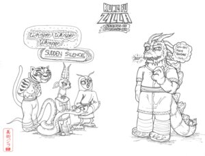 Rating: Questionable Score: 0 Tags: antelope anthro artzilla60 avian bird bovid caprine dreamworks e621 english_text felid female fenghuang_(kung_fu_panda) goat group hi_res ibex kung_fu_panda male mammal master_tigress master_viper ming_woo monochrome nickelodeon nipple_outline owl pantherine reptile scalie snake south_china_tiger text tiger viper User: bunchy7s