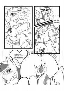 Rating: Explicit Score: 0 Tags: 2012 anus applejack_(mlp) barn black_and_white blush comic cutie_mark dialogue duo e621 earth_pony english_text equid equine feathered_wings feathers female feral freckles friendship_is_magic genitals hasbro hi_res horse mammal monochrome my_little_pony mythological_creature mythological_equine mythology pegasus pony rainbow_dash_(mlp) rhk simple_background tail text tongue vulva wet white_background wings User: bunchy7s