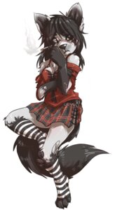 Rating: Safe Score: 0 Tags: alternative_fashion anthro anthrofied black_hair bottomwear breasts cigarette clothing colored digital_drawing_(artwork) digital_media_(artwork) e621 fan_character female generation_3_pokemon hair j-fashion kura_(shadoweon) mammal mightyena mitsukuni nintendo pokemon pokemon_(species) pokemorph punk quadruped skirt smoking solo tail visual_kei User: bunchy7s