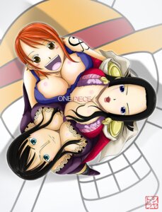 Rating: Questionable Score: 0 Tags: 3girls arm_tattoo asymmetrical_docking black-haired_female black_hair black_tattoo blue_eyes blush boa_hancock breast_press breasts brown_eyes cleavage clothing female female_only from_above highres huge_breasts long_hair multiple_females multiple_girls nami_(one_piece) nico_robin one_piece open_mouth orange-haired_female orange_hair pre-timeskip rule34 short_hair smile straight_hair tattoo toshiraya User: bunchy7s