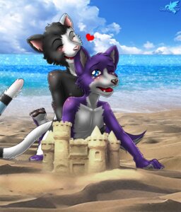 Rating: Questionable Score: 0 Tags: 2009 anthro beach bite blue_eyes blush canid canine canis cloud darkgoose detailed_background domestic_cat duo e621 ear_bite eyes_closed felid feline felis fur hi_res male male/male mammal multicolored_body multicolored_fur multicolored_tail nibbling nipples one_eye_closed open_mouth outside pawpads paws purple_body purple_fur raised_tail romantic romantic_couple sand sea seaside sky skylar_wing tail water wolf young young_anthro zander_oro User: bunchy7s