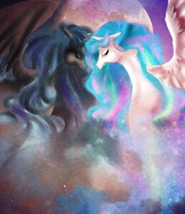 Rating: Safe Score: 0 Tags: black_body black_feathers detailed_background duo e621 equid equine feathered_wings feathers female feral friendship_is_magic hasbro horn mammal moon my_little_pony mythological_creature mythological_equine mythology princess princess_celestia_(mlp) princess_luna_(mlp) royalty sibling_(lore) sister_(lore) sisters_(lore) sugiko toony white_body white_feathers winged_unicorn wings User: bunchy7s
