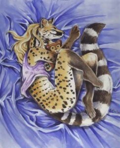 Rating: Questionable Score: 0 Tags: anthro bed bed_sheet bedding bedding_background bird's-eye_view bottomless clothed clothing curled_up e621 eyes_closed female fetal_pose furniture genet heather_bruton high-angle_view mammal plushie sleeping solo tail teddy_bear underwear viverrid User: bunchy7s