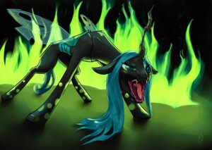 Rating: Safe Score: 0 Tags: angry arthropod black_body black_fur blue_hair changeling_(mlp) e621 fangs female feral ferocious fire friendship_is_magic fur green_eyes hair hasbro hole_(anatomy) horn insect_wings magic my_little_pony nihilruin quadruped queen queen_chrysalis_(mlp) royalty solo tail teeth wings User: bunchy7s