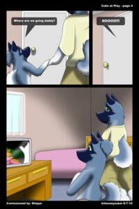 Rating: Questionable Score: 0 Tags: 2010 2:3 anthro bed canid canine comic cubs_at_play dialogue duo e621 english_text female fox furniture hi_res kitsune_youkai lagomorph leporid male mammal rabbit shaded stripes tail text young young_anthro User: bunchy7s