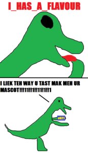 Rating: Safe Score: 0 Tags: 1000_hours_in_ms_paint ambiguous_gender black_eyes broken_language comic derpy_the_dino digital_media_(artwork) dinosaur e621 empty_eyes english_text feral grandfathered_content green_body licking meme microsoft_paint_(artwork) paint prehistoric_species reptile scalie self_taste shitpost simple_background solo standing text tongue tongue_out unknown_artist what white_background User: bunchy7s