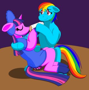 Rating: Questionable Score: 0 Tags: 2012 bed blue_body blue_feathers blue_fur blush bottle clothing container diaper door duo e621 equid equine eyes_closed feathered_wings feathers feeding female feral friendship_is_magic fur furniture hair hasbro horn inside leyenenyo mammal multicolored_hair multicolored_tail my_little_pony mythological_creature mythological_equine mythology pegasus pink_body pink_fur purple_diaper purple_eyes purple_hair rainbow_dash_(mlp) rainbow_hair rainbow_tail shaded shadow tail text twilight_sparkle_(mlp) two_tone_hair unicorn wings User: bunchy7s