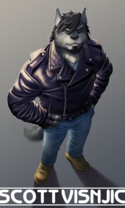 Rating: Safe Score: 0 Tags: 2011 absurd_res anthro beard canid canine canis clothing e621 facial_hair fur green_eyes grey_body grey_fur hair hi_res jacket long_hair looking_at_viewer male mammal manly paws pose scott_visnjic smile solo topwear wes-talbott wolf User: bunchy7s