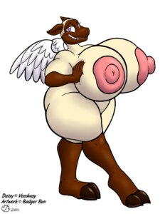 Rating: Questionable Score: 0 Tags: 2011 anthro badgerben big_breasts bovid breasts caprine daisy_(veedway) domestic_sheep e621 english_text feathered_wings feathers female hi_res huge_breasts hyper hyper_breasts mammal nipples purple_eyes sheep solo text wings User: bunchy7s