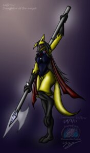 Rating: Safe Score: 0 Tags: 2011 3_toes alternate_color anthro biped black_hair breasts canid canine e621 fan_character feet female generation_4_pokemon hair holding_object holding_weapon long_hair looking_at_viewer lucario mammal nintendo pokemon pokemon_(species) pokemorph red_eyes saffron_(snowfyre) snowfyre solo spikes standing toes weapon User: bunchy7s