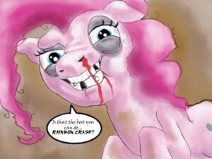 Rating: Questionable Score: 0 Tags: blood blue_eyes bodily_fluids bruised bruised_eye cutie_mark dialogue e621 earth_pony english_text equid equine female feral friendship_is_magic fur hair hasbro hi_res horse mammal my_little_pony neroscottkennedy pink_body pink_fur pink_hair pinkie_pie_(mlp) pony smile solo text User: bunchy7s