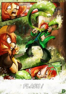 Rating: Safe Score: 0 Tags: big_breasts breasts bright clothed clothing comic detailed_background e621 english_text fangs female forest fur general_mills glistening hair hi_res human kangaroo leprechaun lucky_and_chocolate_charms lucky_charms lucky_the_leprechaun macropod male mammal marsupial mascot multicolored_body multicolored_fur nature orange_hair outside plant red_hair scarf side_boob spirale spirale_(character) teeth text tree yellow_eyes User: bunchy7s
