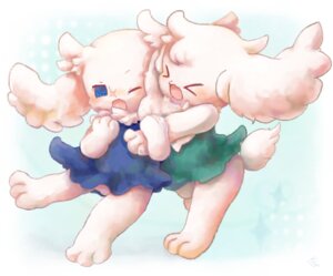Rating: Questionable Score: 0 Tags: >o< anthro big_ears blue_eyes bottomless cave_story chest_tuft clothed clothing dress duo e621 female flat_chested fur head_tuft kemono kmr_mkn lagomorph mammal mimiga one_eye_closed open_mouth simple_background standing sue_sakamoto toroko tuft white_background young young_anthro User: bunchy7s