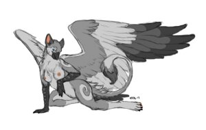 Rating: Questionable Score: 0 Tags: 2011 acidapluvia anthro avian beak breasts e621 feathered_wings feathers female gryphon mythological_avian mythological_creature mythology nipples non-mammal_breasts non-mammal_nipples nude simple_background solo tail tail_tuft tuft white_background wings User: bunchy7s