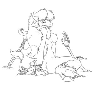 Rating: Questionable Score: 0 Tags: animated_skeleton anthro blizzard_entertainment bone bovid bovine breasts death_knight duo e621 eyes_closed female furrypaw hyhlion mammal monochrome nipples nude side_boob simple_background skeleton tail tauren undead warcraft User: bunchy7s