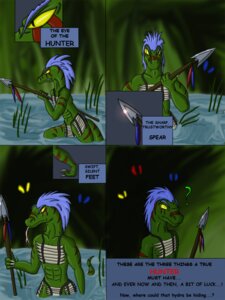 Rating: Safe Score: 0 Tags: armor blue_hair comic e621 english_text fatchaos forked_tongue glowing glowing_eyes green_body green_skin hair hunting_a_hydra keltra lizard male melee_weapon polearm reptile ruuscha scalie sinici spear tail text tongue tribal tribal_armor water weapon User: bunchy7s