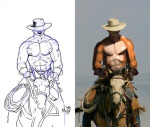 Rating: Questionable Score: 0 Tags: abs anthro canid canine clothed clothing cowboy e621 equid equine hat headgear headwear horse line_art male mammal muscular muscular_anthro muscular_male nipples poop_(artist) pose rope solo topless western wild_west User: bunchy7s