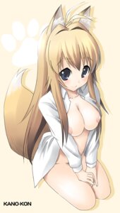 Rating: Questionable Score: 0 Tags: animal_humanoid antenna_hair big_breasts blonde_hair bottomless breasts canid canid_humanoid canine canine_humanoid clothed clothing e621 female fox fox_humanoid hair humanoid kakifly kanokon kneeling mammal mammal_humanoid minamoto_chizuru nipples open_clothing open_shirt open_topwear purple_eyes shirt solo tail topwear User: bunchy7s