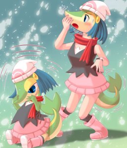 Rating: Safe Score: 0 Tags: 2010 4_fingers 5_fingers abstract_background anthro beanie blue_eyes blue_hair blush bodily_fluids boots clothed clothing dawn_(pokemon) digital_media_(artwork) dress e621 ear_piercing edmol eyelashes female feral feral_transformation fingers footwear generation_5_pokemon green_body green_tail growth hair half-closed_eyes hand_on_own_face hand_on_own_snout hat headgear headwear human human_to_feral legwear light_body light_skin mammal narrowed_eyes nintendo open_mouth piercing pink_clothing pink_dress pokemon pokemon_(species) pokemon_trainer pokemorph reptile scalie scared scarf shoes shrinking size_transformation snivy snout snout_growth socks solo species_transformation sweat tail tapering_snout touching_face transformation transformation_sequence two_frame_sequence User: bunchy7s