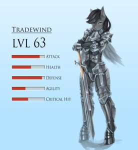 Rating: Safe Score: 0 Tags: anthro armor e621 english_text equid equine fan_character feathered_wings feathers fruitbloodmilkshake grey_body hasbro hi_res male mammal melee_weapon my_little_pony mythological_creature mythological_equine mythology pegasus solo sword text tradewind weapon wings User: bunchy7s