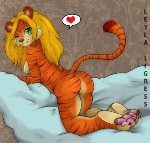 Rating: Questionable Score: 0 Tags: 2013 4_toes anthro biped blonde_hair blush breasts butt claws digitigrade e621 feet felid female female_anthro green_eyes hair heart_symbol hi_res hindpaw humanoid_feet hybrid kneeling leyla_ligress leylaligress liger lion looking_at_viewer mammal nipples nude one_eye_closed pantherine pawpads paws plantigrade soles solo stripes tiger toe_claws toes wink User: bunchy7s