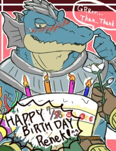 Rating: Safe Score: 0 Tags: anthro birthday birthday_cake blue_body blush brother_(lore) brothers_(lore) cake candle crocodile crocodilian dessert duo e621 flower food league_of_legends male nasus_(lol) plant pton renekton reptile riot_games scalie sibling_(lore) tencent User: bunchy7s