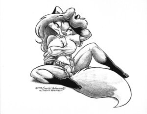 Rating: Questionable Score: 0 Tags: 1999 anthro bare_shoulders bedroom_eyes big_breasts bottomwear breasts canid canine clothed clothing denim denim_bottomwear denim_clothing denim_shorts dipstick_tail e621 english_text eric_schwartz eyebrow_through_hair eyebrows eyelashes female fox full-length_portrait gloves_(marking) graphite_(artwork) greyscale hair half-closed_eyes hand_on_face leg_markings long_hair looking_at_viewer mammal markings midriff monochrome narrowed_eyes nipple_outline open_bottomwear open_clothing open_pants pants plantigrade portrait seductive shaded sheila_vixen shorts signature sitting smile smiling_at_viewer socks_(marking) solo tail tail_markings text traditional_media_(artwork) translucent translucent_hair User: bunchy7s