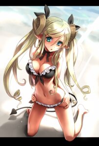 Rating: Questionable Score: 0 Tags: :o accessory beach bikini blonde_hair blush breasts cleavage clothed clothing demon e621 female frilly front-tie_top green_eyes hair hair_accessory hair_ribbon hands_on_hips horn human humanoid humanoid_pointy_ears katahira_masashi kneeling light looking_at_viewer mammal navel not_furry open_mouth outside pigtails pointy_ears pose ribbons seaside solo spade_tail sunlight swimwear tail two-piece_swimsuit User: bunchy7s