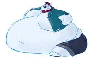 Rating: Safe Score: 0 Tags: 2010 3:2 bear black_nose e621 male mammal morbidly_obese morbidly_obese_male obese obese_male overweight overweight_male polar_bear scottbear simple_background solo ursine white_background User: bunchy7s