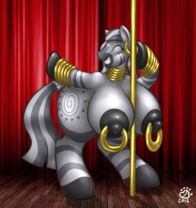 Rating: Questionable Score: 0 Tags: 2012 anjuneko anthro anthrofied badgerben big_breasts breasts cutie_mark dancing e621 equid equine eyes_closed female friendship_is_magic hasbro hi_res hooves huge_breasts mammal my_little_pony nipple_piercing nipple_ring nipples nude piercing pole pole_dancing ring_piercing smile solo stage stripes tail zebra zecora_(mlp) User: bunchy7s