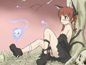Rating: Explicit Score: 0 Tags: 1girls against_tree animal_ears bare_shoulders blush bone bow braid breasts cat_ears cat_tail clothes_down face female hairbow hamanna hinata-bokko_(sanpo_fuumi) leg_ribbon long_hair masturbation multi_ear multi_tail no_socks panties panties_around_leg panties_around_one_leg pussy pussy_juice red_eyes red_hair rin_kaenbyou rule34 sitting skull solo tail tied_hair touhou tree twin_braids twintails underwear User: bunchy7s