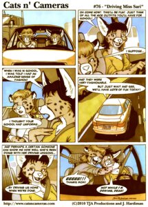 Rating: Safe Score: 0 Tags: anthro car cats_n'_cameras clothed clothing comic crossed_arms dialogue domestic_cat driving duo e621 english_text felid feline felis female frown inside_car inside_vehicle james_m_hardiman mammal manila_doyle marker_(artwork) mature_anthro mature_female mixed_media pen_(artwork) sarina_doyle serval text traditional_media_(artwork) url vehicle User: bunchy7s