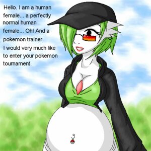 Rating: Safe Score: 0 Tags: 1:1 belly big_belly big_breasts breasts brown_eyes cleavage clothed clothing e621 ear_piercing english_text eyewear female gardevoir generation_3_pokemon greeting hat headgear headwear kazuv lips mammal nintendo not_furry piercing pokemon pokemon_(species) pregnant solo sunglasses text User: bunchy7s